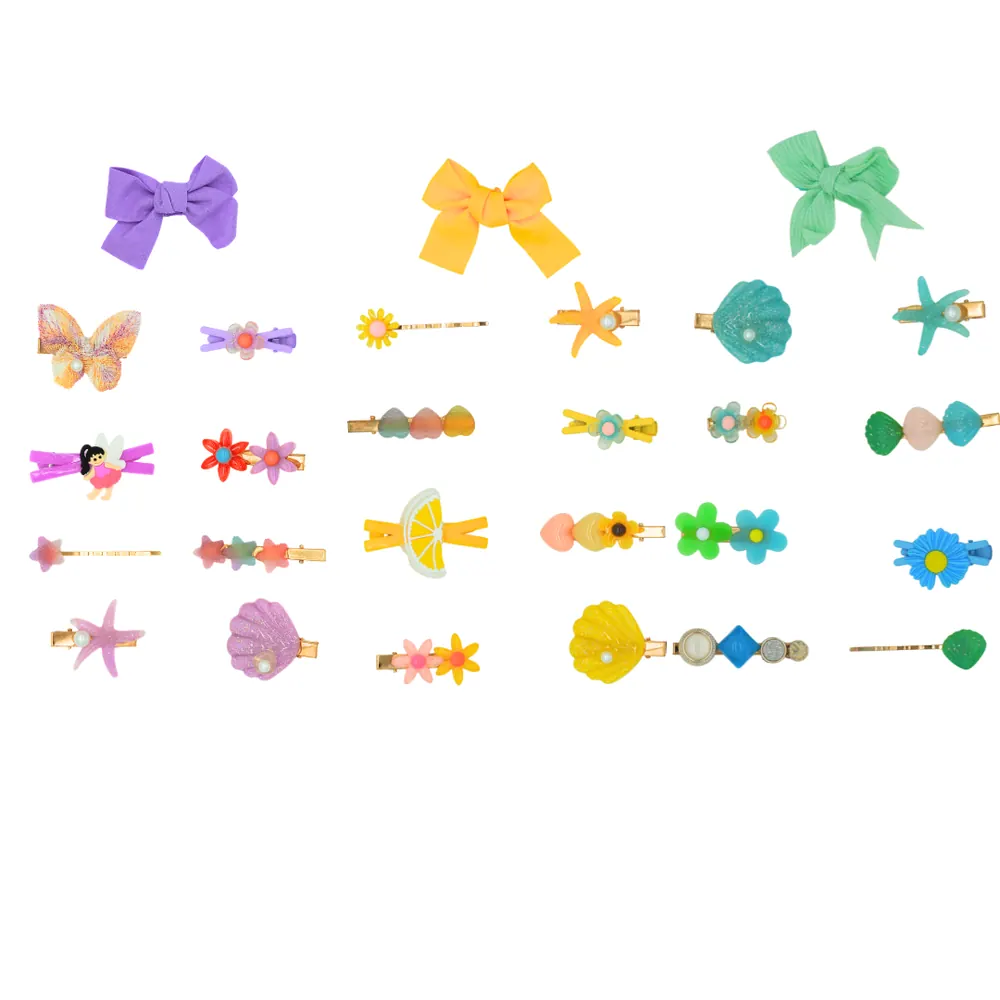 Pastel 27-piece hair clip set, product view 3 of 5