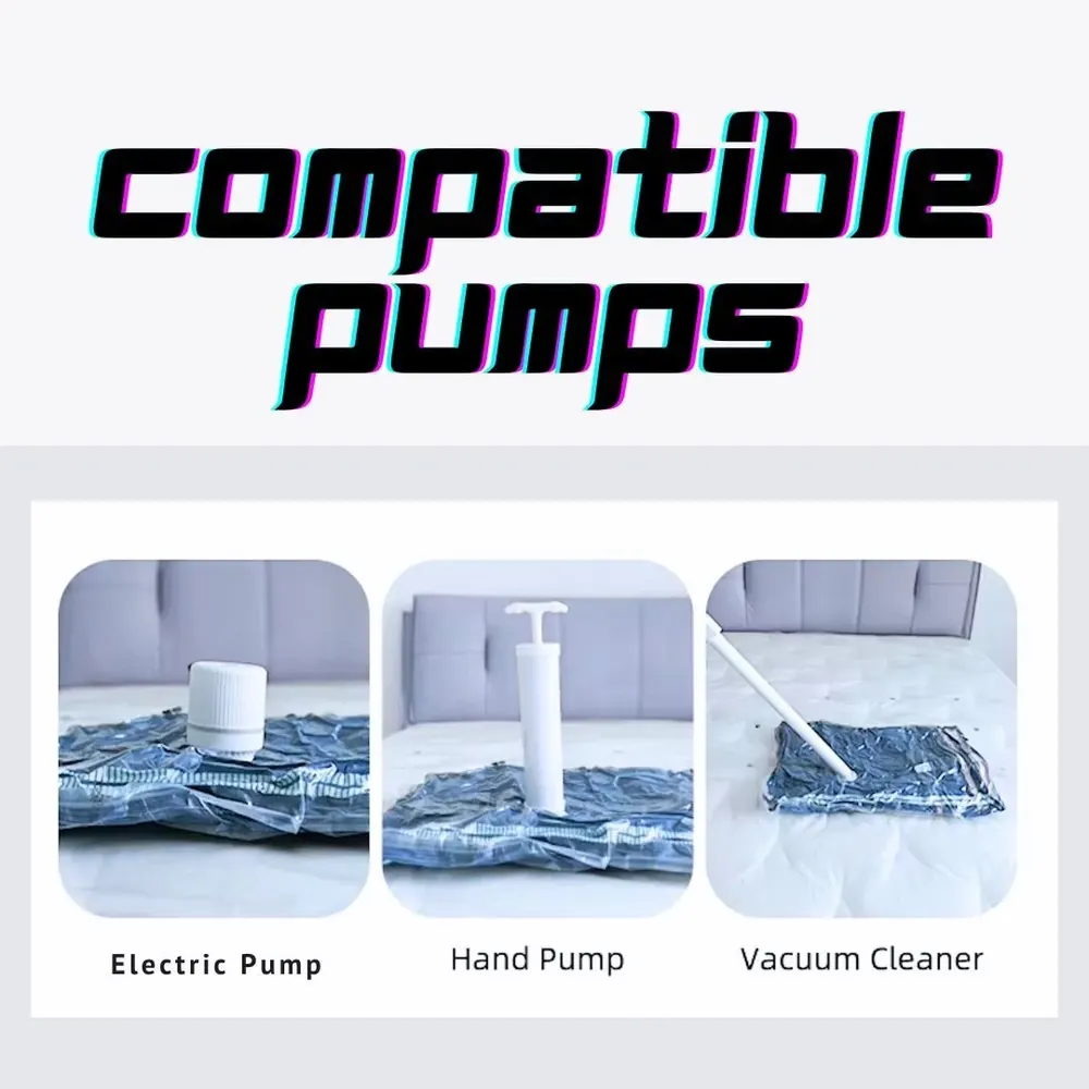 Vacuum storage bag set with electric pump, product view 7 of 9